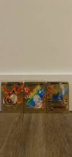Pokemon Charizard VMAX Gold Foil Collectible Card Set - Image 1