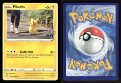 Pikachu 027/078 Common Pokemon GO Pokemon NM/M - Image 3
