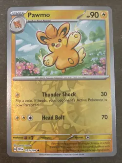 Pawmo 075/198 Scarlet & Violet Base Set Reverse Holo Common Pokemon TCG NM - Image 1