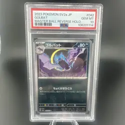 2023 POKEMON JPN SV2A-POKEMON 151 MASTER BALL REVERSE HOLO #042 GOLBAT PSA 10 - Image 1
