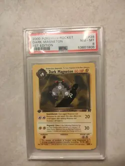 Pokemon Dark Magneton 28/82 - 1st Edition - (PSA 8) - Team Rocket - Image 1