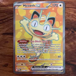 MEOWTH EX ULTRA RARE POKEMON HOLO PERFECT ORDER 107/88 NM - Image 1