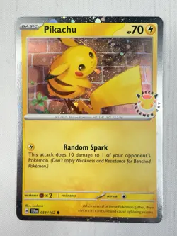 Pikachu 051/162 Cosmos Holo Rare Pokemon Day TCG Stamped Promo 2026 NM - Image 1
