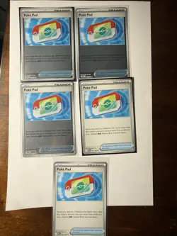 5x Poke Pad (2x Non Holo 3x Rev Holo) 081/088 Perfect Order - Pokepad Pokemon NM - Image 1
