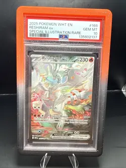 Pokemon White Flare Reshiram ex Special Illustration Rare 166/086 PSA 10 - Image 1