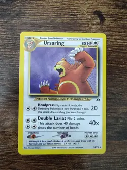 Pokemon Neo Discovery Ursaring 34/75 Non Holo - Image 1