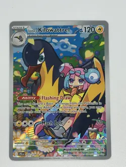 Pokemon TCG Ionos Kilowattrel Illustration Rare 163/159 Journey Together NM/M - Image 1