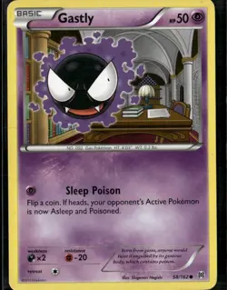 Gastly Common XY BREAKthrough 58/162 Psychic Pokemon Card - Image 1