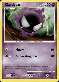 Gastly 64 Common Arceus 64/99 Psychic Pokemon Card - Image 1