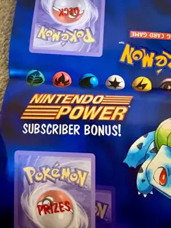 Vintage Nintendo Power Magazine Bonus 1999 Pokemon Trading Card Game Playmat - Image 3