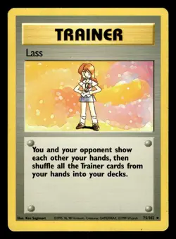 Lass 75/102 Rare Base Set Pokemon Card - 9 - Image 1