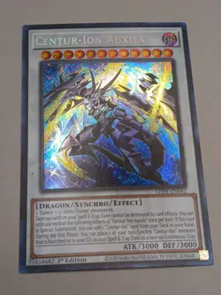 Yugioh Centur-Ion Auxila LEDE-EN042 Secret Rare 1st Edition NM - Image 2