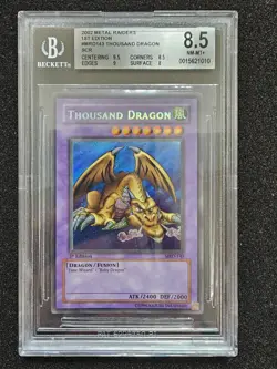YUGIOH THOUSAND DRAGON 1st Edition Secret Rare MRD-143 BGS 8.5 NM-MT+ - Image 1