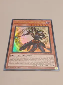 DARK MAGICIAN THE MAGICIAN OF BLACK MAGIC ULTRA RARE INFO-EN006 YUGIOH! - Image 1