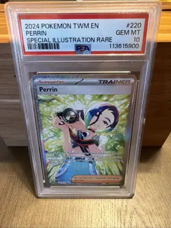 PSA-10 Perrin Special Illustration Rare 220/167 Pokemon Card Twilight Masquerade - Image 1
