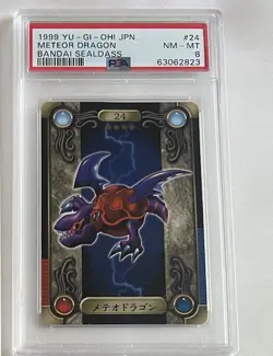PSA 8 Meteor Dragon Japanese Sealdass No 24 Yugioh 1999 - Image 1