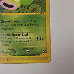 Weepinbell 065/147 regular Aquapolis Pokemon TCG Card 2002 - Image 4