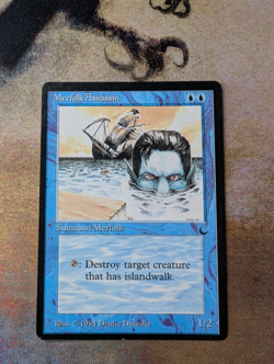 MTG Merfolk Assassin The Dark - Lightly Played - Image 1