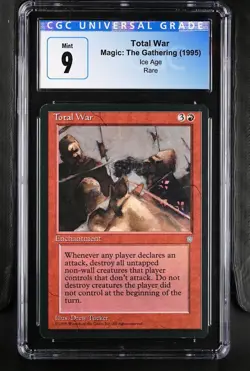TOTAL WAR Ice Age Rare CGC 9 MTG [Nostalgium] - Image 1