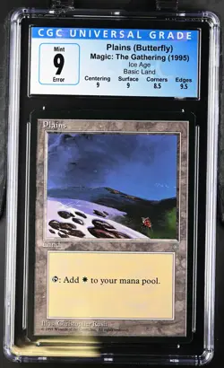 PLAINS (Butterfly) Ice Age CGC 9 MTG [Nostalgium] - Image 1