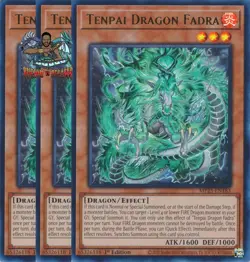 Yugioh! 3x Tenpai Dragon Fadra MP25-EN183 Ultra Rare 1st Ed NM - Image 1