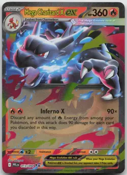 Mega Charizard X ex 013/094 Double Rare Phantasmal Flames Pokemon NM/M - Image 1