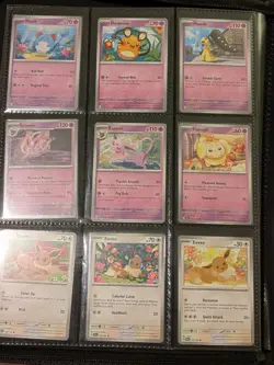 100 Pokemon TCG Lot Cute Cutie Cards Pink Fairy Eevee Tandemaus + More NO DUPES - Image 3