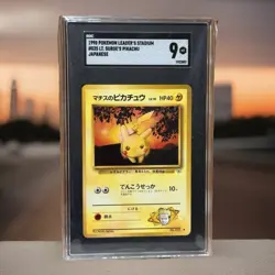 1998 POKEMON LEADER'S STADIUM #025 LT. SURGE'S PIKACHU JAPANESE SGC 9 - Image 1