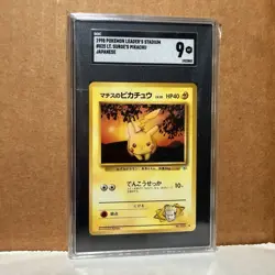 1998 POKEMON LEADER'S STADIUM #025 LT. SURGE'S PIKACHU JAPANESE SGC 9 - Image 3