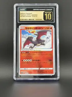 CGC Pristine 10 Radiant Charizard 001/038 Ruler of the Black Flame JP 2022 - Image 1