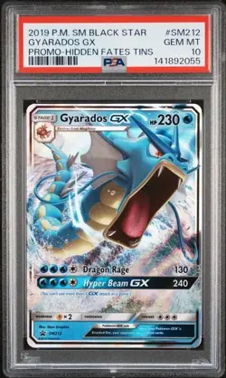 PSA 10 GYARADOS GX SM212 HIDDEN FATES SUN & MOON BLACK STAR PROMO POKEMON - Image 1