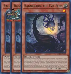 Yugioh! 3x Ragnaraika the Evil Seed MP25-EN182 Ultra Rare 1st Ed NM - Image 1
