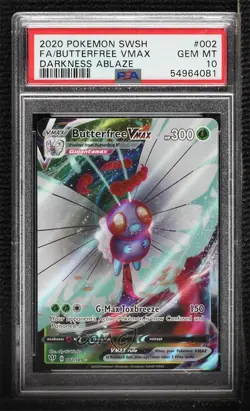 Butterfree VMAX Pokemon Sword & Shield Darkness Ablaze PSA 10 GEM MT - Image 1