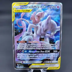 Pokemon TCG Mewtwo & Mew GX SM191 Sun & Moon Promo Tag Team Holo - Image 1