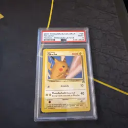 2001 POKEMON PROMO BLACK STAR POKEMON LEAGUE #26 PIKACHU PSA 9 - Image 1