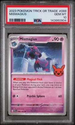 2023 POKEMON TRICK OR TRADE #088 MISMAGIUS PSA 10 - Image 1