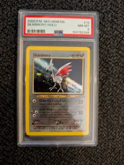 2000 POKEMON NEO GENESIS #13 SKARMORY-HOLO PSA 8 Vintage - Image 1