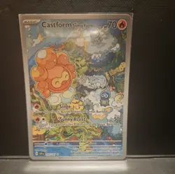 Castform Sunny Form: #195/191 Sv08: Surging Sparks (Illustration Rare) - Image 1