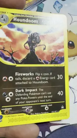 Pokemon TCG Houndoom Aquapolis 15/147 Non Holo - Image 2