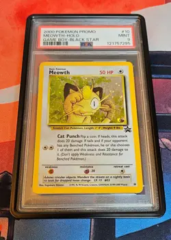 2000 MEOWTH-HOLO PSA 9 GAME BOY-BLACK STAR POKEMON PROMO PSA 9 - Image 1