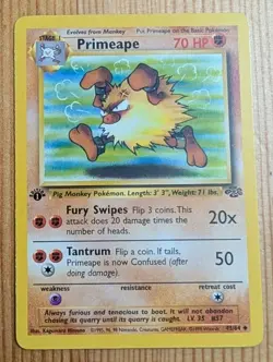 Pokemon TCG - Primeape 43/64 1st Edition - Jungle MP Vintage WOTC - Image 1