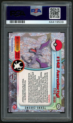 POKEMON TOPPS CHROME AERODACTYL 2000 POKEMON T.V. TEKNO #142 PSA 9 - Image 2