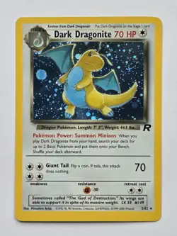 Dark Dragonite Team Rocket 5/82 Holo Pokemon Rare English - Image 1
