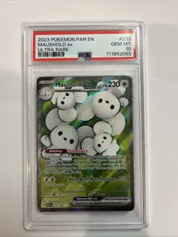 2023 POKEMON PAR EN-PARADOX RIFT ULTRA RARE #233 MAUSHOLD EX PSA 10 - Image 1