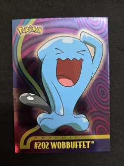 Pokemon Topps Johto Series 3 Holo Foil #202 Wobbuffet - MINT! BLUE LOGO 1ST ED. - Image 1