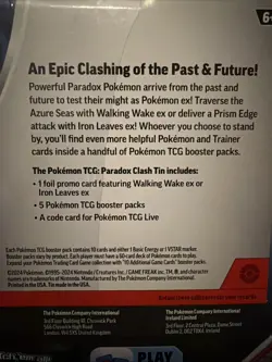 Pokemon Paradox Clash Tin Iron Leaves ex Factory Sealed - Image 3
