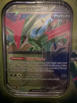 Pokemon Paradox Clash Tin Iron Leaves ex Factory Sealed - Image 4