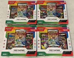 Pokemon TCG First Partner Illustration Collection Series 1 Lot of 4 - Image 1