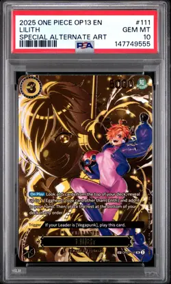 2025 ONE PIECE LILITH SPECIAL ALT. ART OP13-CARRYING ON HIS WILL #111 PSA 10 - Image 1
