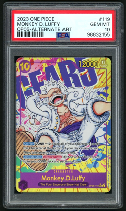 2023 ONE PIECE MONKEY D. LUFFY AA OP05-AWAKENING OF THE NEW ERA #119 PSA 10 - Image 1